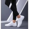 imageDADAWEN Girls White Cheer Shoes Youth Cheerleading Shoes Dance Athletic Training Tennis Lightweight Competition for Women Cheer SneakersA White