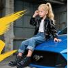 imageDADAWEN Boys Girls Glitter Sequin Ankle Boots Lace Up Waterproof Combat Boots with Side Zipper for ToddlerLittle KidBig KidBlack
