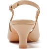 imageDADAWEN Womens Slingback Kitten Heels Tassels Peep Toe Pumps Wedding Party Dress ShoesNude