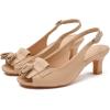 imageDADAWEN Womens Slingback Kitten Heels Tassels Peep Toe Pumps Wedding Party Dress ShoesNude