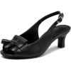 imageDADAWEN Womens Slingback Kitten Heels Tassels Peep Toe Pumps Wedding Party Dress ShoesBlack