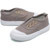 imageDADAWEN Boys Girls Canvas Light Weight SlipOn Sneakers Running ShoeGrey