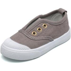 imageDADAWEN Boys Girls Canvas Light Weight SlipOn Sneakers Running ShoeGrey