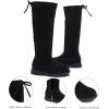 imageDADAWEN Girls Suede Leather Knee High Boots Fashion Side Zipper Winter Tall Riding Boots for ToddlerLittle KidBig KidBlack