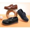 imageDADAWEN Boys Girls Dress Shoes Casual School Shoes Slip on Loafers Kids Boat Shoe ToddlerLittle KidBig KidBrown