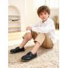 imageDADAWEN Boys Girls Dress Shoes Casual School Shoes Slip on Loafers Kids Boat Shoe ToddlerLittle KidBig KidDark Blue