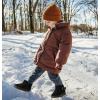 imageDADAWEN Babys Boys Girls Toddler Fashion Cute Waterproof Outdoor Fur Lining NonSlip Warm Snow Boots01 Black