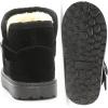 imageDADAWEN Babys Boys Girls Toddler Fashion Cute Waterproof Outdoor Fur Lining NonSlip Warm Snow Boots01 Black