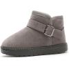 imageDADAWEN Babys Boys Girls Toddler Fashion Cute Waterproof Outdoor Fur Lining NonSlip Warm Snow Boots01 Grey