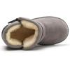 imageDADAWEN Babys Boys Girls Toddler Fashion Cute Waterproof Outdoor Fur Lining NonSlip Warm Snow Boots01 Grey