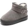 imageDADAWEN Babys Boys Girls Toddler Fashion Cute Waterproof Outdoor Fur Lining NonSlip Warm Snow Boots01 Grey