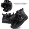 imageDADAWEN Kids Girls Warm Winter Boots Cute Bowknot Faux Fur Lined Waterpoof Outdoor Snow Boots for ToddlerLittle KidBlack