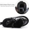 imageDADAWEN Kids Girls Warm Winter Boots Cute Bowknot Faux Fur Lined Waterpoof Outdoor Snow Boots for ToddlerLittle KidBlack