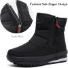 imageDADAWEN Mens Waterproof Winter Snow Boots Warm Fur Lined Ankle Boots Zipper Closure Slip on Outdoor Antislip Cold Weather ShoesBlack