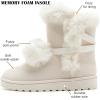 imageDADAWEN Womens Midcalf Winter Snow Boots Lightweight Warm Faux Fur Lining Pull on Comfortable Outdoor Booties Shoes for WomenBeige