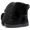 imageDADAWEN Womens Midcalf Winter Snow Boots Lightweight Warm Faux Fur Lining Pull on Comfortable Outdoor Booties Shoes for WomenBlack