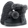 imageDADAWEN Womens Midcalf Winter Snow Boots Lightweight Warm Faux Fur Lining Pull on Comfortable Outdoor Booties Shoes for WomenGrey