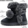 imageDADAWEN Womens Midcalf Winter Snow Boots Lightweight Warm Faux Fur Lining Pull on Comfortable Outdoor Booties Shoes for WomenGrey