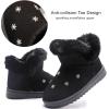 imageDADAWEN Kids Boys Girls Snow Boots Suede Warm Fur Lined Slip On Outdoor Winter Boots ToddlerLittle KidBlack