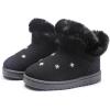 imageDADAWEN Kids Boys Girls Snow Boots Suede Warm Fur Lined Slip On Outdoor Winter Boots ToddlerLittle KidBlack