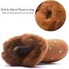 imageDADAWEN Kids Boys Girls Snow Boots Suede Warm Fur Lined Slip On Outdoor Winter Boots ToddlerLittle KidBrown