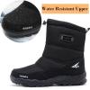 imageDADAWEN Mens Waterproof Winter Snow Boots NonSlip Outdoor Hiking Athletic Warm Fur Lined ColdWeather BootsBlack