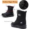 imageDADAWEN Mens Waterproof Winter Snow Boots NonSlip Outdoor Hiking Athletic Warm Fur Lined ColdWeather BootsBlack