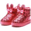 imageDADAWEN Boys Girls Warm Winter Sequin Waterpoof Outdoor Snow BootsHot Pinkrabbit