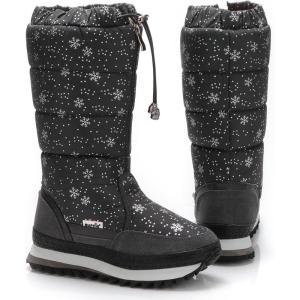 imageDADAWEN Womens Winter Waterproof Fur Lined Frosty Snow BootsGrey