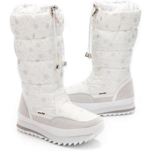 imageDADAWEN Womens Winter Waterproof Fur Lined Frosty Snow BootsWhite