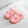 imageDADAWEN Girls Summer Soft ClosedToe Princess Flower Outdoor Casual Sandals ToddlerLittle KidPinkflower