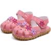 imageDADAWEN Girls Summer Soft ClosedToe Princess Flower Outdoor Casual Sandals ToddlerLittle KidPinkflower