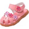 imageDADAWEN Girls Summer Soft ClosedToe Princess Flower Outdoor Casual Sandals ToddlerLittle KidPinkflower
