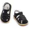 image:imageDADAWEN Baby Toddler Girls Boys Leather Closed Toe Athletic Sandals Lightweight NonSlip Soft Rubber Sole Summer Outdoor Sandals Walking ShoesBlack