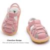 image:imageDADAWEN Baby Toddler Girls Boys Leather Closed Toe Athletic Sandals Lightweight NonSlip Soft Rubber Sole Summer Outdoor Sandals Walking ShoesPink