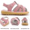 image:imageDADAWEN Baby Toddler Girls Boys Leather Closed Toe Athletic Sandals Lightweight NonSlip Soft Rubber Sole Summer Outdoor Sandals Walking ShoesPink