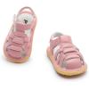 image:imageDADAWEN Baby Toddler Girls Boys Leather Closed Toe Athletic Sandals Lightweight NonSlip Soft Rubber Sole Summer Outdoor Sandals Walking ShoesPink
