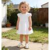 image:imageDADAWEN Baby Toddler Girls Boys Leather Closed Toe Athletic Sandals Lightweight NonSlip Soft Rubber Sole Summer Outdoor Sandals Walking ShoesWhite