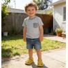 image:imageDADAWEN Baby Toddler Girls Boys Leather Closed Toe Athletic Sandals Lightweight NonSlip Soft Rubber Sole Summer Outdoor Sandals Walking ShoesYellow