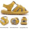image:imageDADAWEN Baby Toddler Girls Boys Leather Closed Toe Athletic Sandals Lightweight NonSlip Soft Rubber Sole Summer Outdoor Sandals Walking ShoesYellow