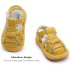 image:imageDADAWEN Baby Toddler Girls Boys Leather Closed Toe Athletic Sandals Lightweight NonSlip Soft Rubber Sole Summer Outdoor Sandals Walking ShoesYellow