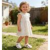 image:imageDADAWEN Boys Girls Leather ClosedToe Athletic Sandals Baby Toddler Summer Breathable Lightweight Soft Sole Outdoor Sandals Walking ShoesWhite