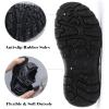 image:imageDADAWEN Boys Girls Leather Sandals Summer Athletic Hiking Beach Outdoor Open toe Adjustable Straps Sports Sandals for Kids ToddlerLittle KidBig KidBlack
