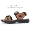 image:imageDADAWEN Boys Girls Leather Sandals Summer Athletic Hiking Beach Outdoor Open toe Adjustable Straps Sports Sandals for Kids ToddlerLittle KidBig KidBrown