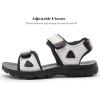 image:imageDADAWEN Boys Girls Leather Sandals Summer Athletic Hiking Beach Outdoor Open toe Adjustable Straps Sports Sandals for Kids ToddlerLittle KidBig KidWhite
