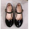 image:imageDADAWEN Girls Dress Shoes Mary Jane Flower Girls Shoes Cute Princess Shoes Low Heels for School Wedding Party ToddlerLittle KidsBig KidsBlack