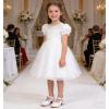 image:imageDADAWEN Girls Dress Shoes Mary Jane Flower Girls Shoes Cute Princess Shoes Low Heels for School Wedding Party ToddlerLittle KidsBig KidsWhite