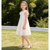 image:imageDADAWEN Girls Dress Shoes Sandals Open Toe Chunky Low Heels Pearls Ankle Strap Flower Girl Wedding Party Shoes for Toddler Little Big KidNude