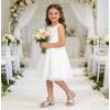 image:imageDADAWEN Girls Sandals High Heels Sparkly Rhinestone Dress Shoes Ankle Buckle Strap Square Toe Flower Girl Wedding Party Shoes for Toddler Little Big KidSilver