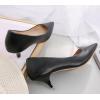 image:imageDADAWEN Womens Dress Shoes Comfortable Low Heels Closed Pointed Toe Kitten Heel Pumps for Party Wedding Work Office BusinessBlack Matte